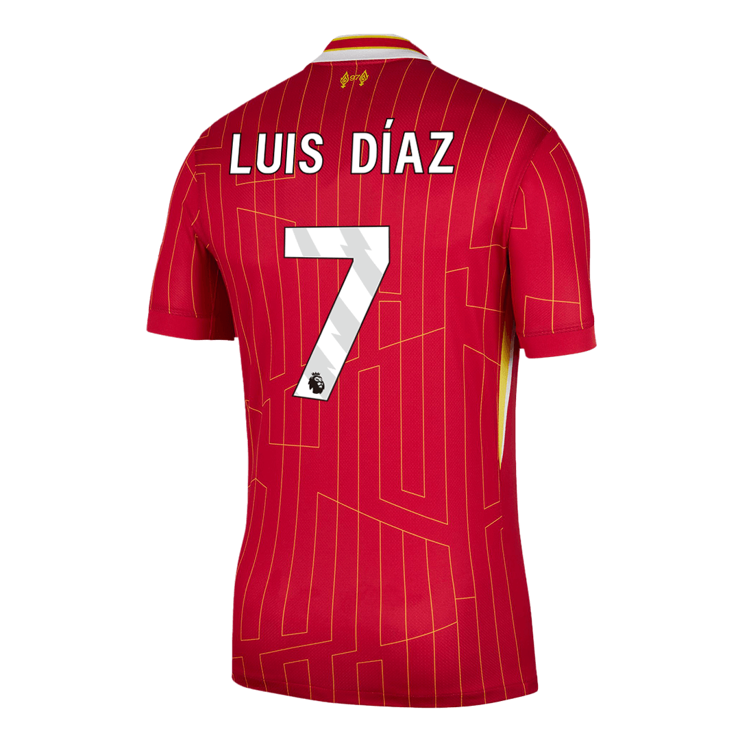 Liverpool Hemma Fotbollströja LUIS DÍAZ #7 2024/25 Premium