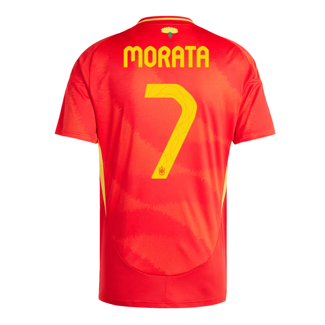 MORATA #7 Spanien Hemma Fotbollströjor Euro 2024