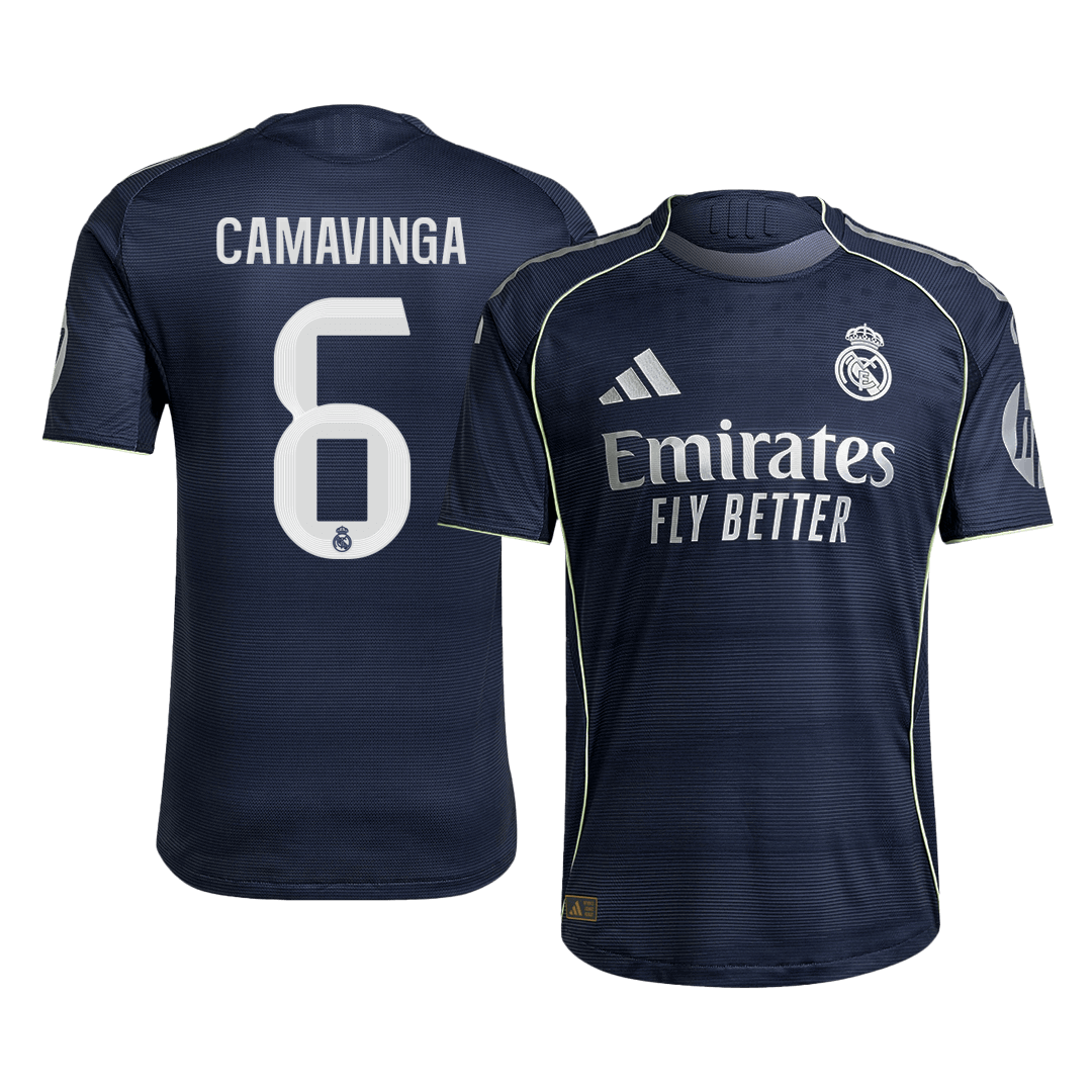 Real Madrid Tröja CAMAVINGA #6 2025/26 Borta Autentisk Mörkblå