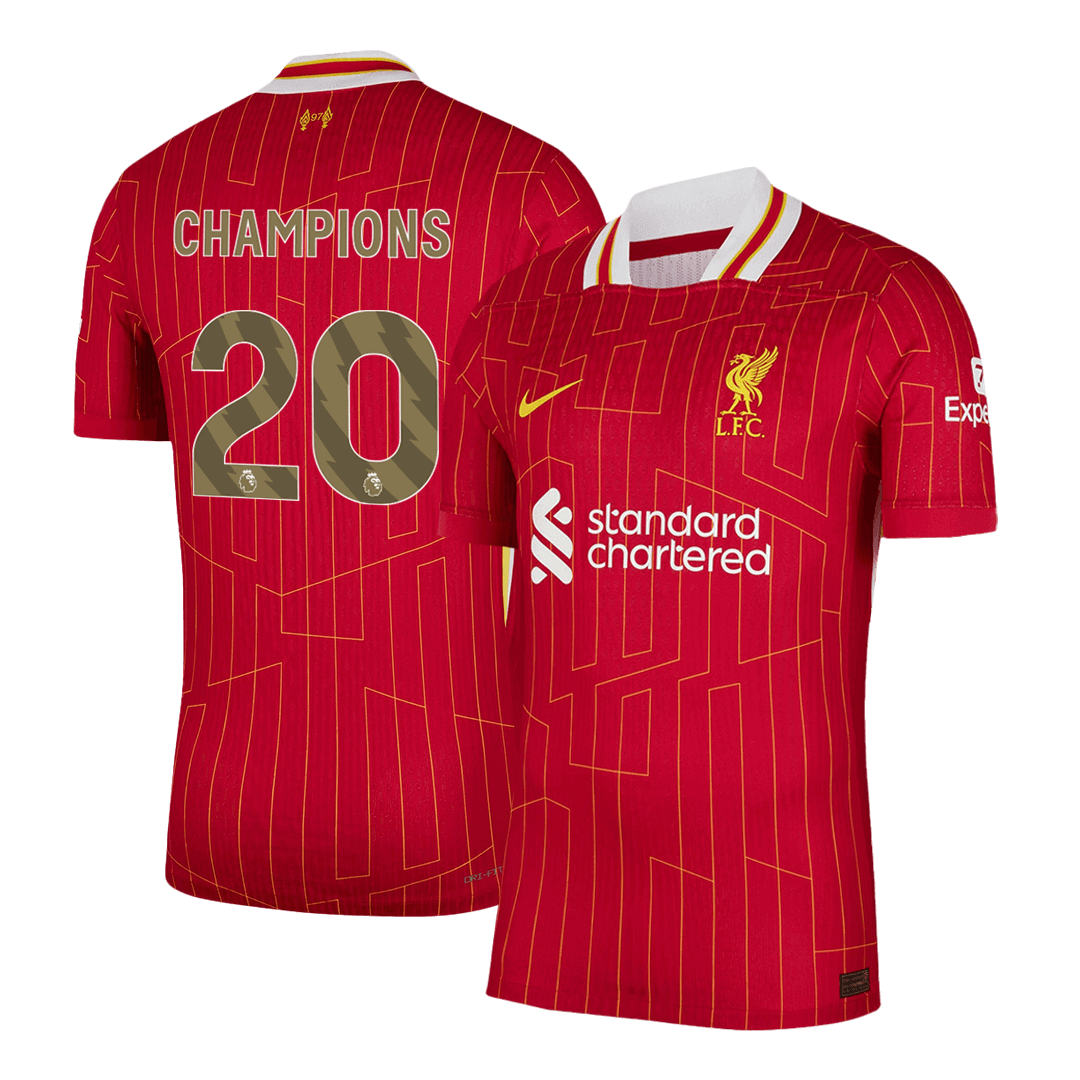 CHAMPIONS #20 Liverpool Hemma Fotbollströjor 2024/25 röd Autentisk
