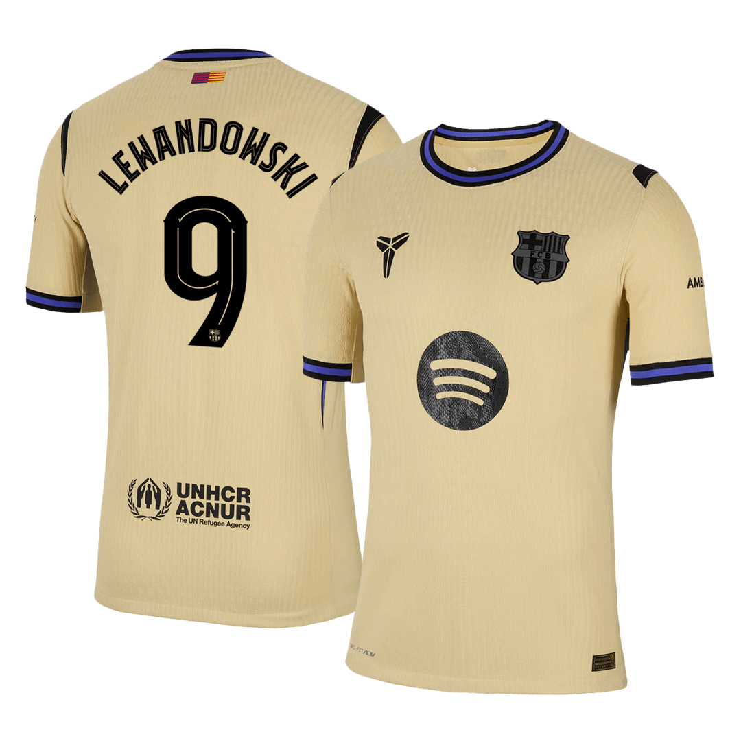 LEWANDOWSKI #9 Barcelona Tröja 2025/26 Borta Autentisk - UCL