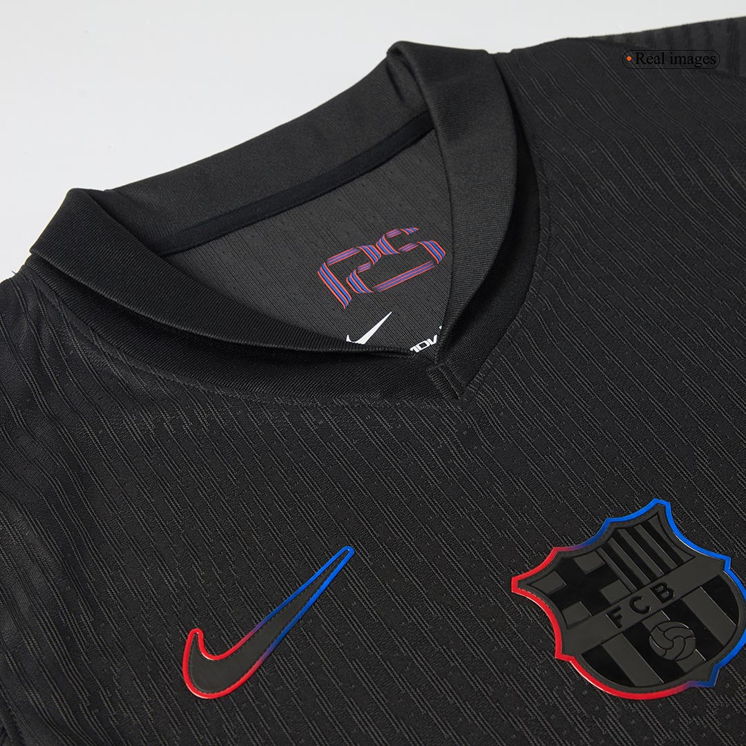 Barcelona Borta Fotbollströja LEWANDOWSKI #9 2024/25 Autentisk - Spotify-logotyp utan text