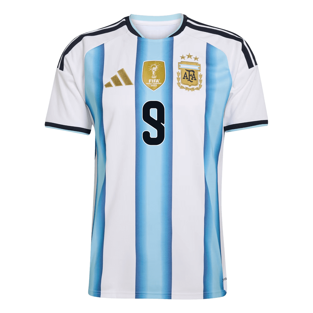 Argentina Tröja J.ÁLVAREZ #9 2026 Hemma Blå & Vit - World Cup 2026