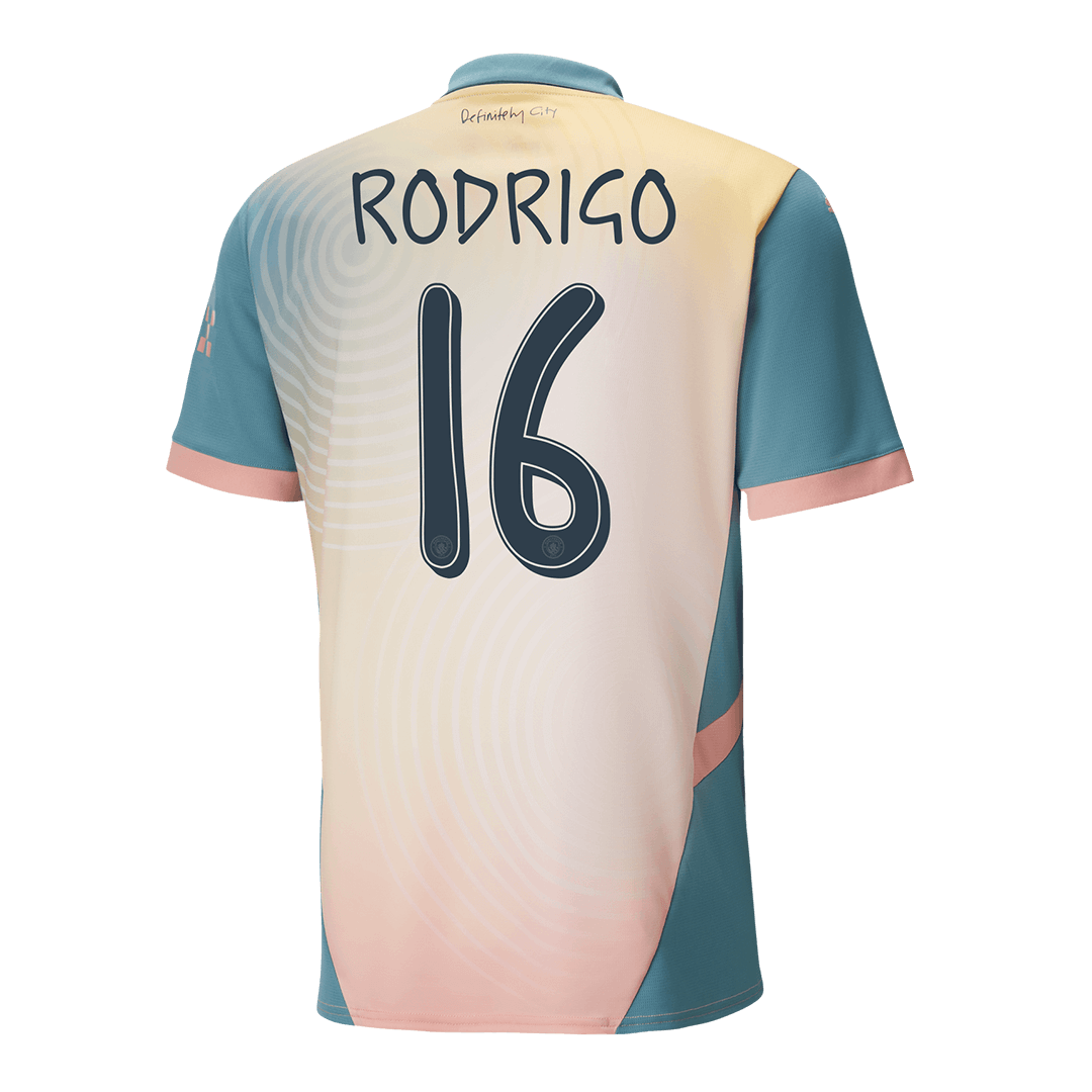 Manchester City Fjärde borta Fotbollströja RODRIGO #16 2024/25 - Definitely City
