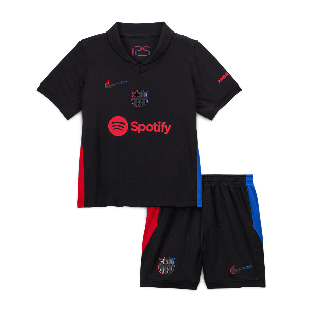 Barcelona Borta Fotbollströja 2024/25 Fotbollssats Barn