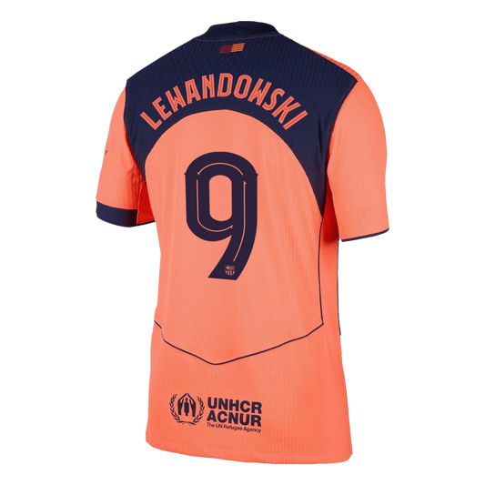 Barcelona Tröja LEWANDOWSKI #9 2025/26 Tredje Autentisk Orange - UCL