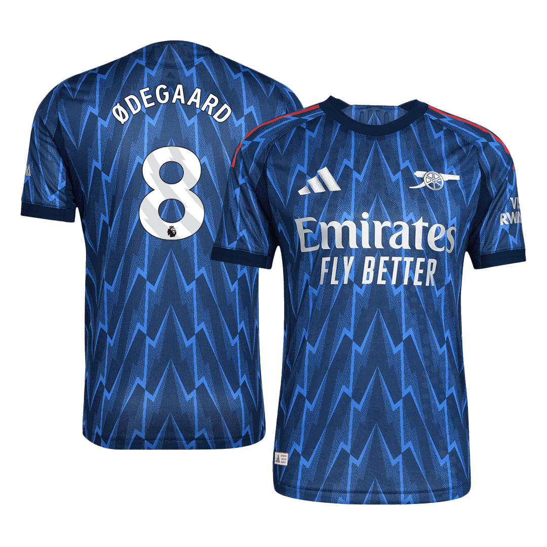 Arsenal Tröja ØDEGAARD #8 2025/26 Borta Autentisk Blå