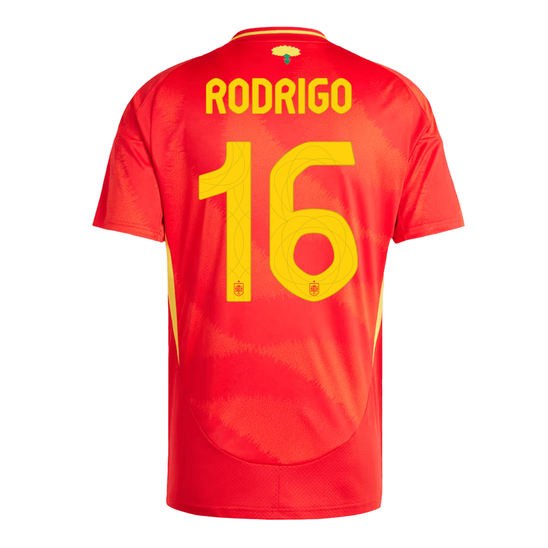 RODRIGO #16 Spanien Hemma Fotbollströjor Euro 2024