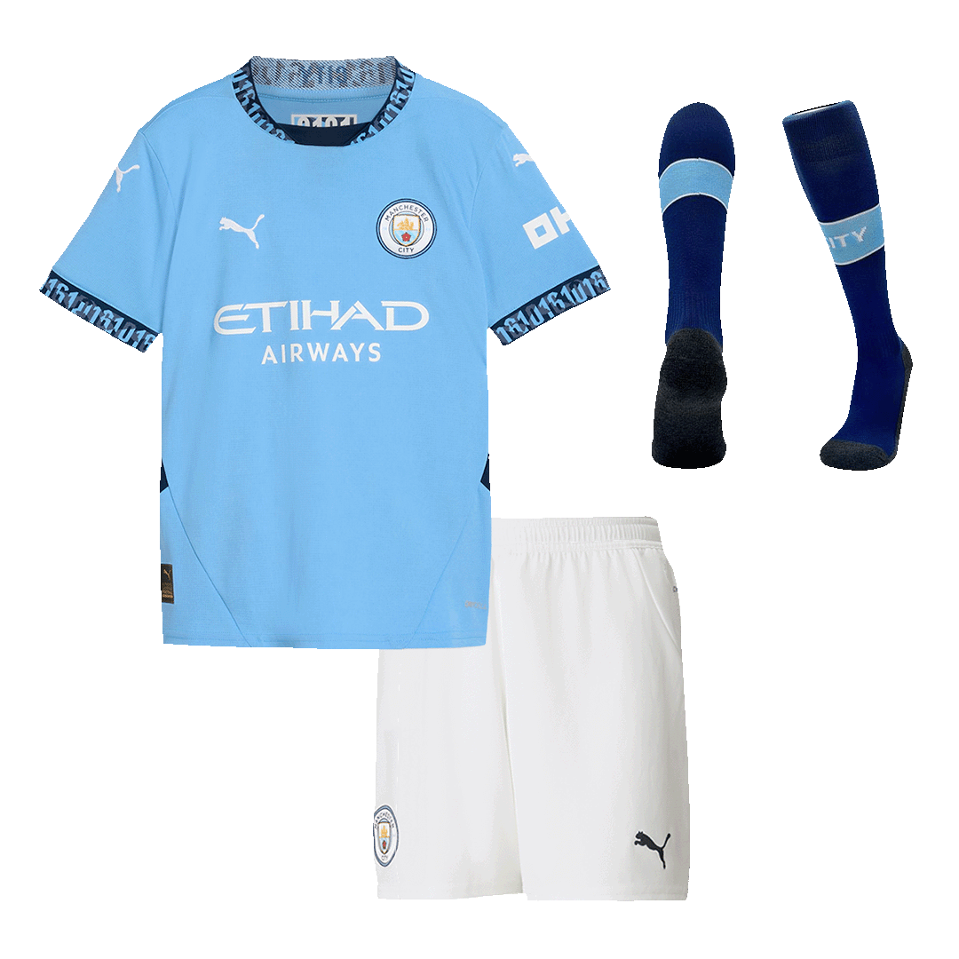 Manchester City Hemma Fotbollströja 2024/25 Fotbollssats Barn