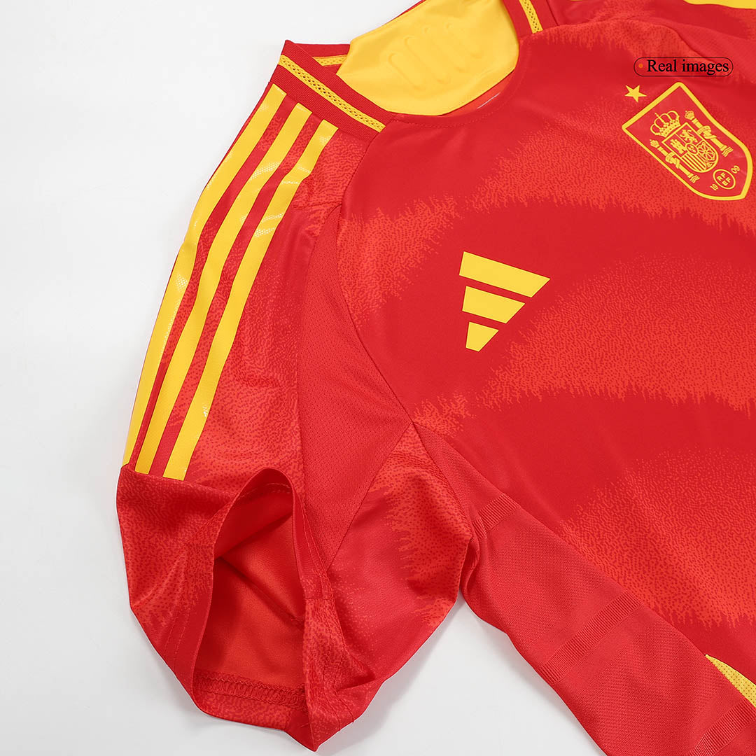 LAMINE YAMAL #19 Spanien Hemma Fotbollströjor Euro 2024 Autentisk