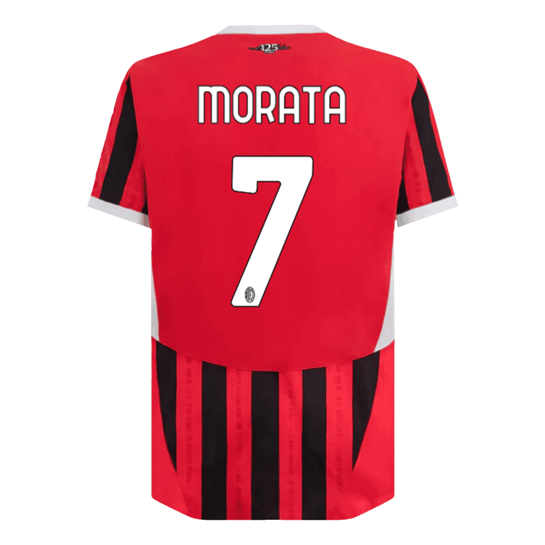 AC Milan Hemma Fotbollströja MORATA #7 2024/25 Autentisk