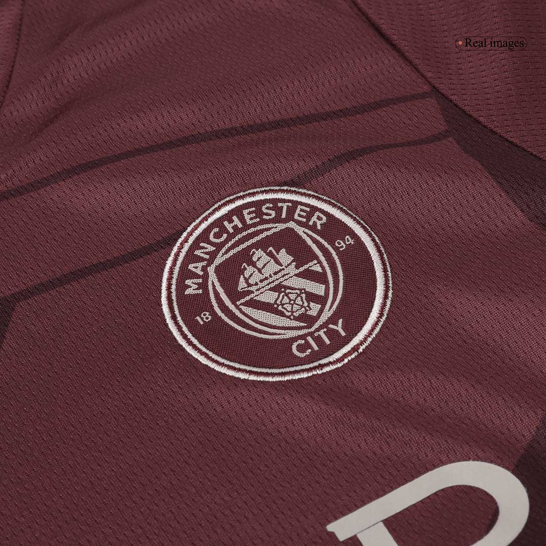 Manchester City Tredjeställ Fotbollströja 2024/25 Fotbollssats Barn