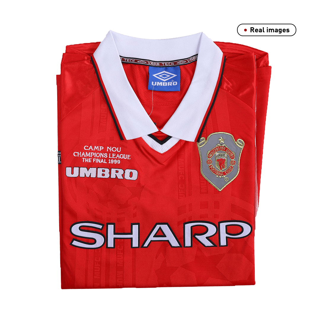 Retro Manchester United Hemma Fotbollströja 1999/00