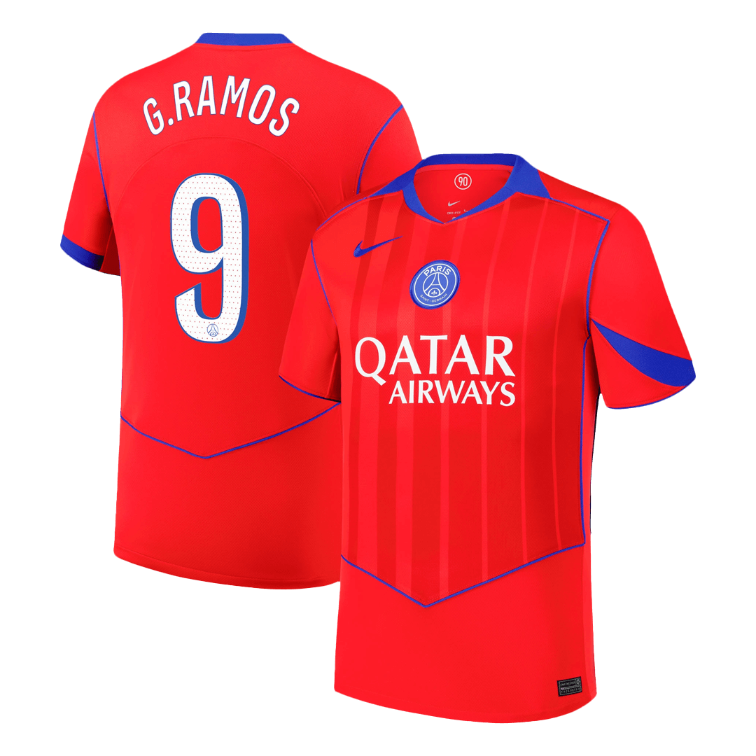 PSG Tröja G.RAMOS #9 2025/26 Tredje Röd
