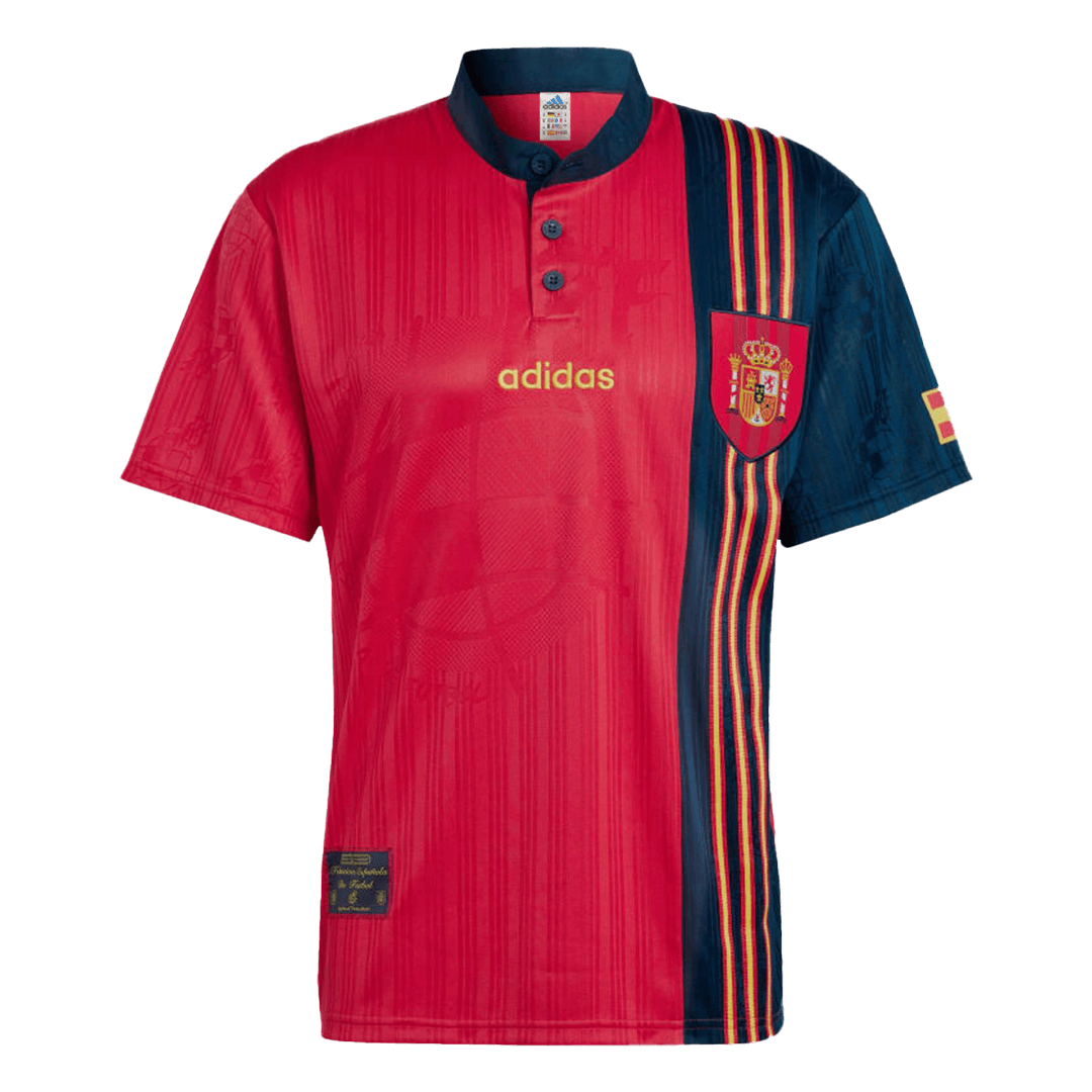 Spanien Hemma Fotbollströjor 1996 Retro