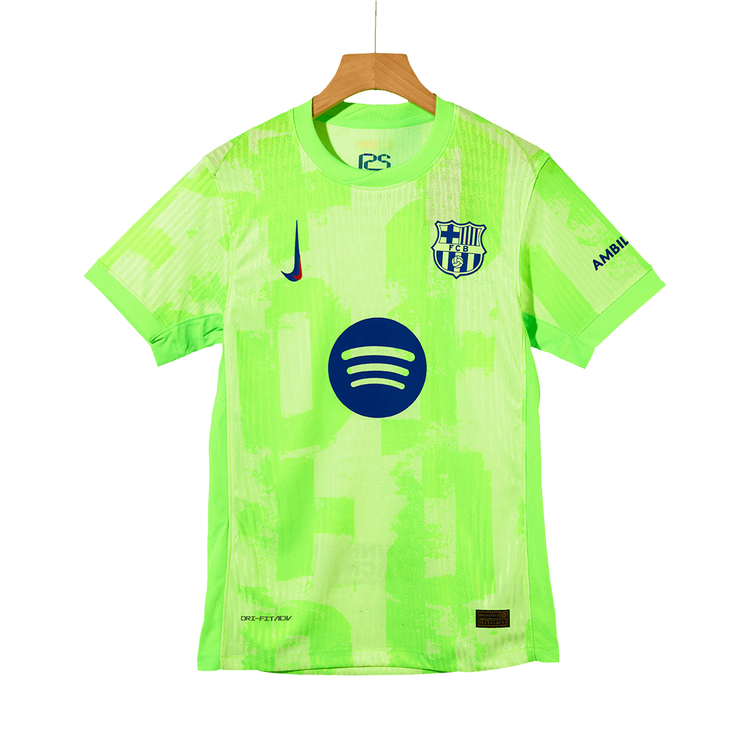 Barcelona Tredjeställ Fotbollströja 2024/25 Autentisk - Spotify-logotyp utan text