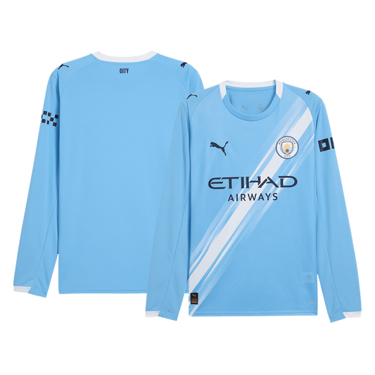 Manchester City Tröja Hemma 2025/26 Långärmad-1