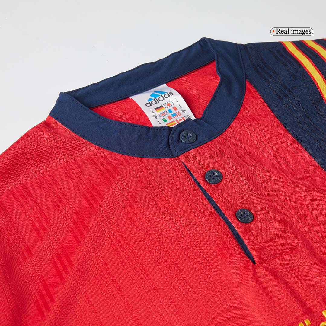Spanien Hemma Fotbollströjor 1996 Retro