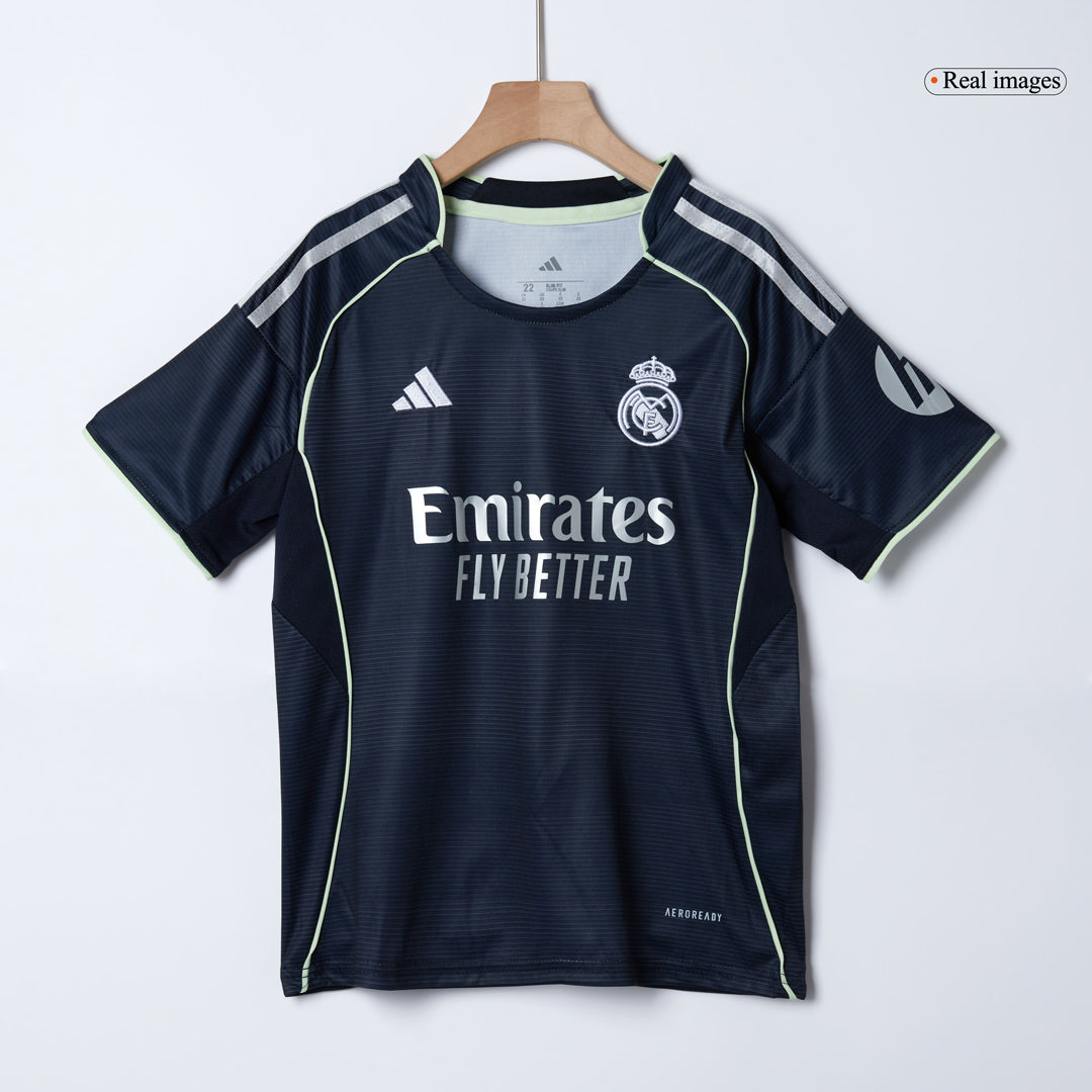 Real Madrid Tröja 2025/26 Bortaställ Mörkblå Barn