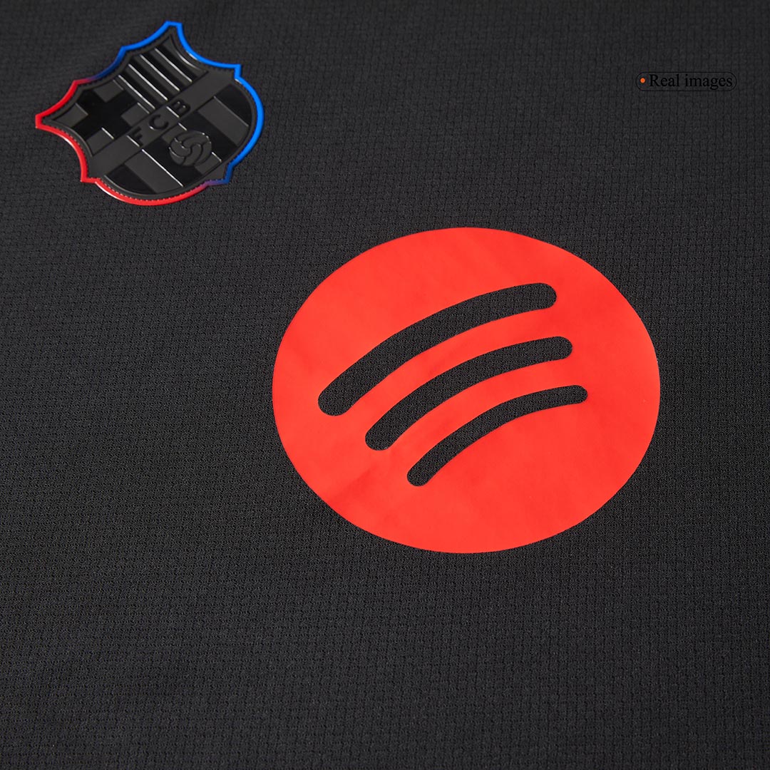 Barcelona Borta Fotbollströja LEWANDOWSKI #9 2024/25 Autentisk - Spotify-logotyp utan text