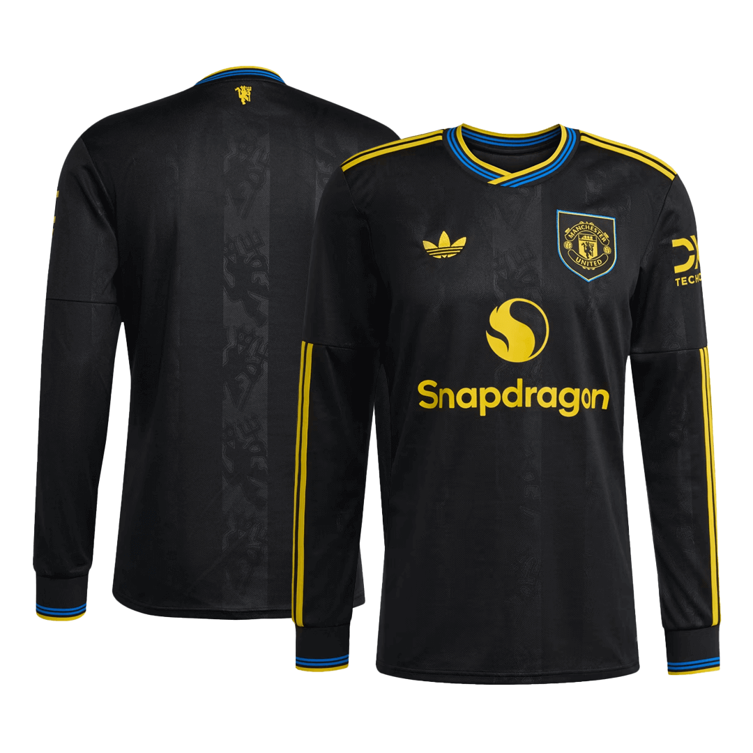 Manchester United Tröja 2025/26 Tredje Långärmad Svart