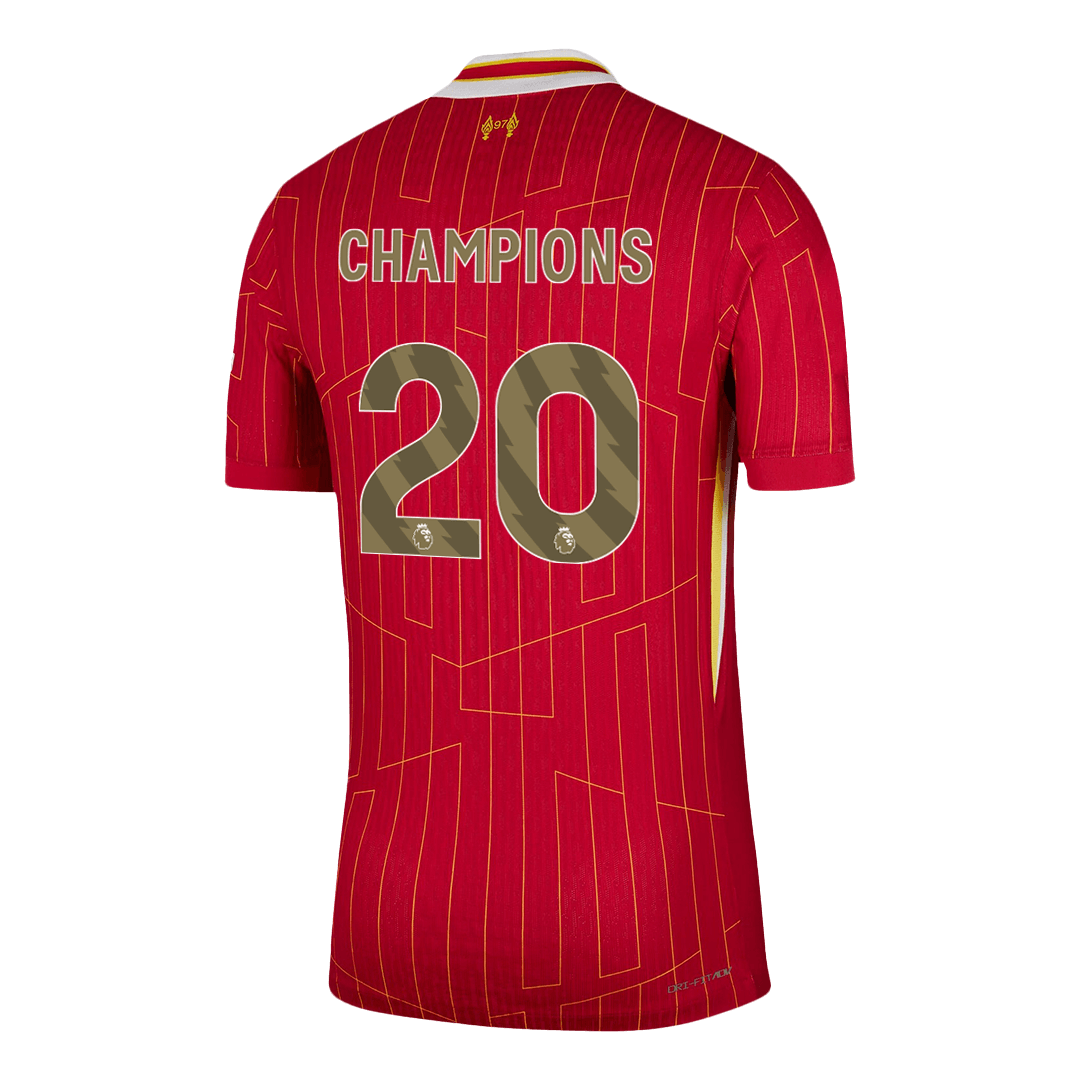 CHAMPIONS #20 Liverpool Hemma Fotbollströjor 2024/25 röd Autentisk