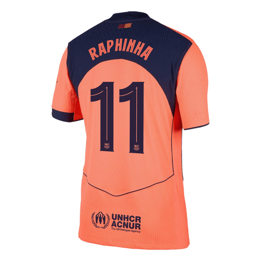 Barcelona Tröja RAPHINHA #11 2025/26 Tredje Autentisk Orange - UCL