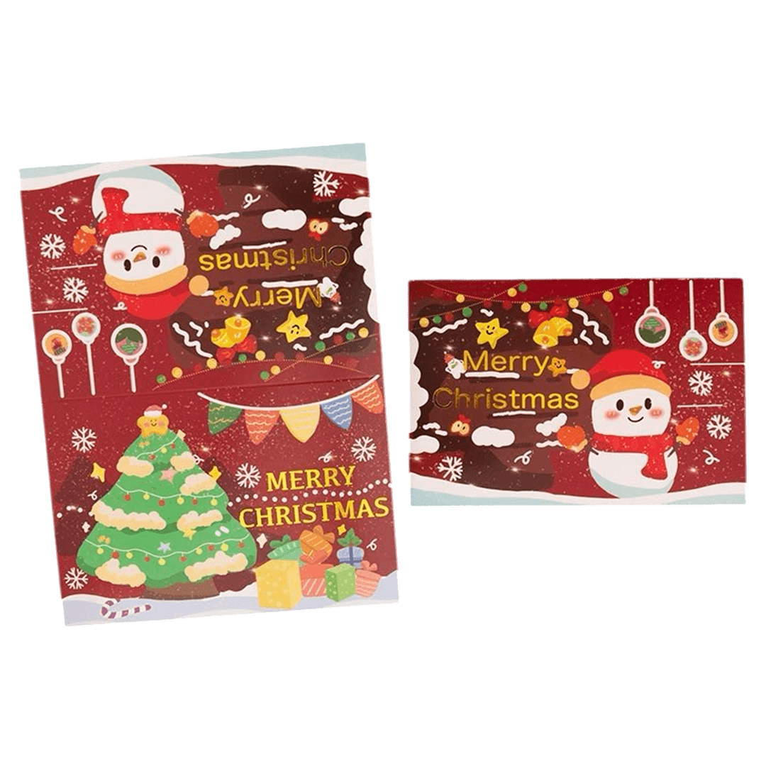 Personligt Julkort – Snögubbe – Eget Meddelande