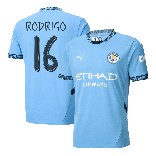 Manchester City Hemma Fotbollströja RODRIGO #16 2024/25 - UCL-1
