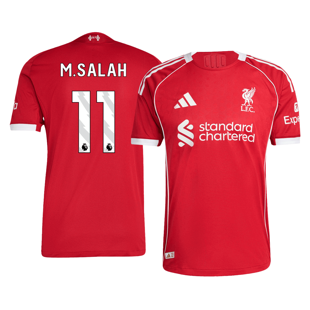 M.SALAH #11 Liverpool Tröja 2025/26 Hemma Autentisk
