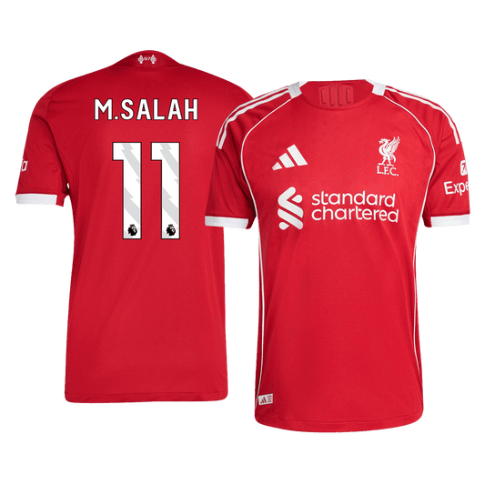M.SALAH #11 Liverpool Tröja 2025/26 Hemma Autentisk-1
