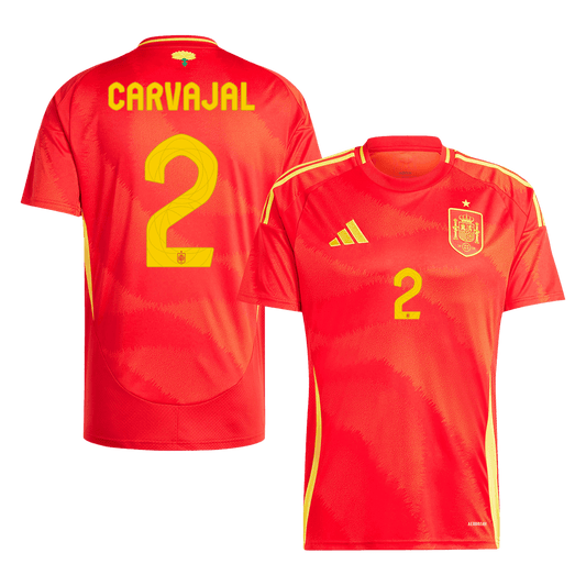 CARVAJAL #2 Spanien Hemma Fotbollströjor Euro 2024-1