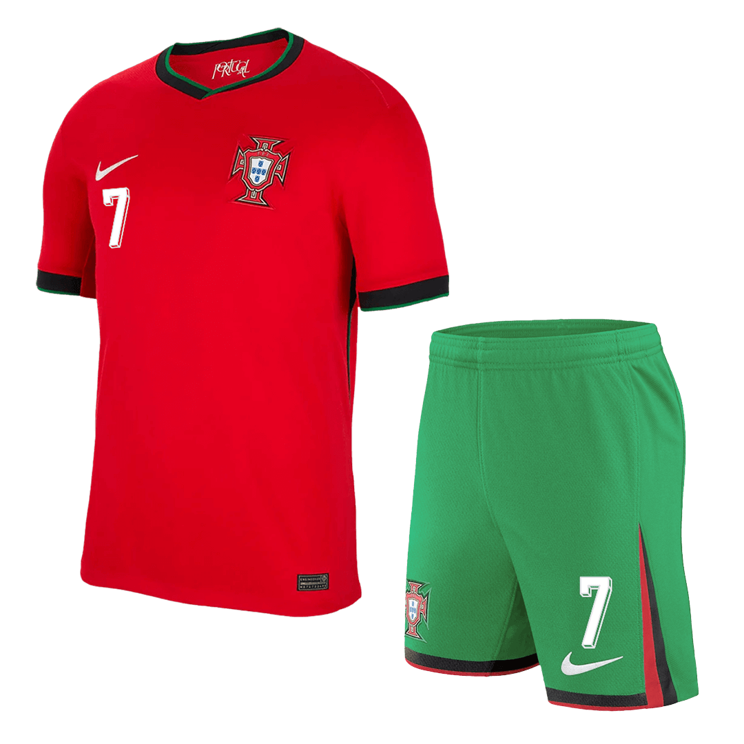 Portugal Hemma Fotbollströja RONALDO #7 Euro 2024 Fotbollssats