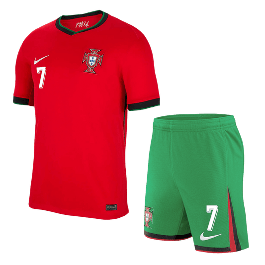Portugal Hemma Fotbollströja RONALDO #7 Euro 2024 Fotbollssats-1