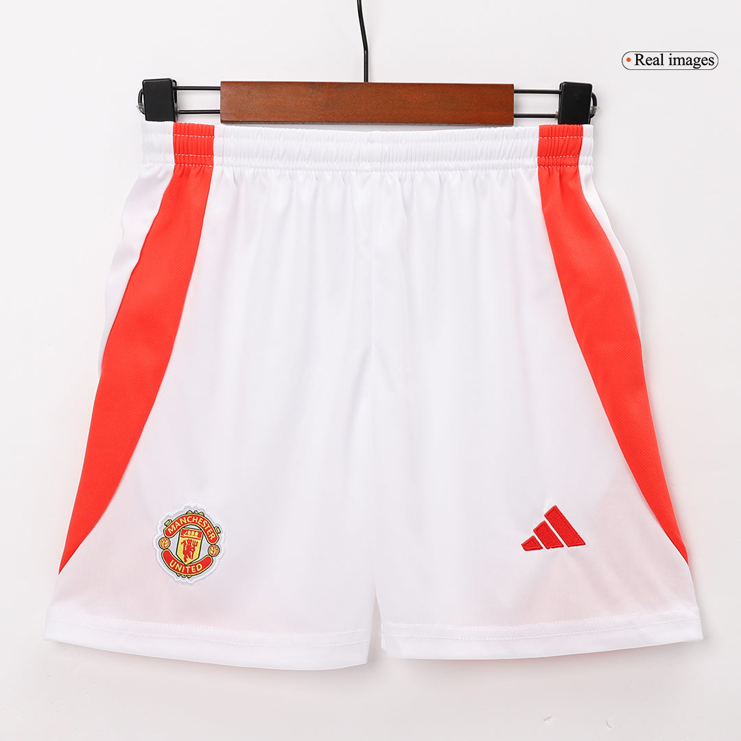 Manchester United Hemma Fotbollströja 2024/25 Fotbollssats Barn
