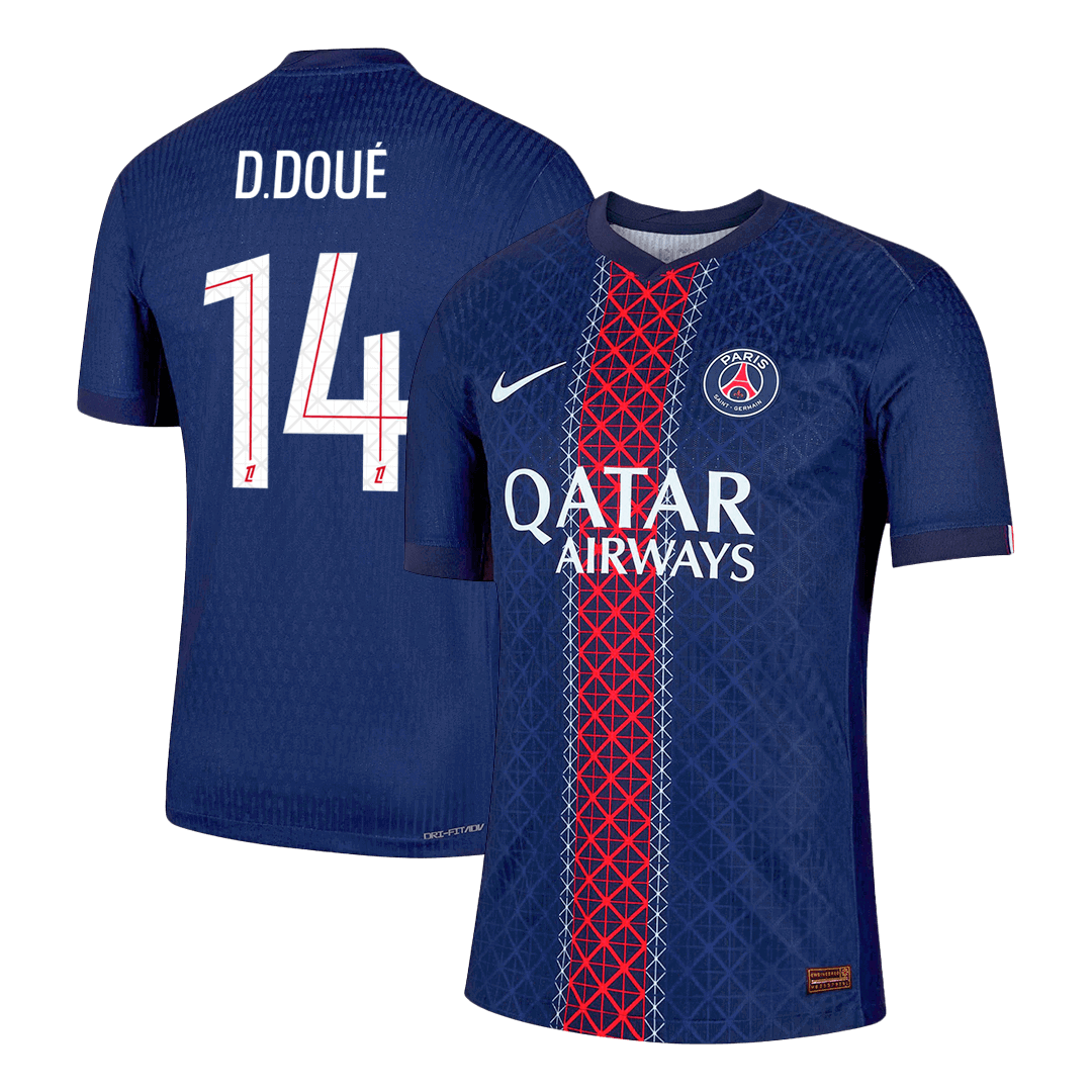 D.DOUÉ #14 PSG Tröja 2025/26 Hemma Autentisk