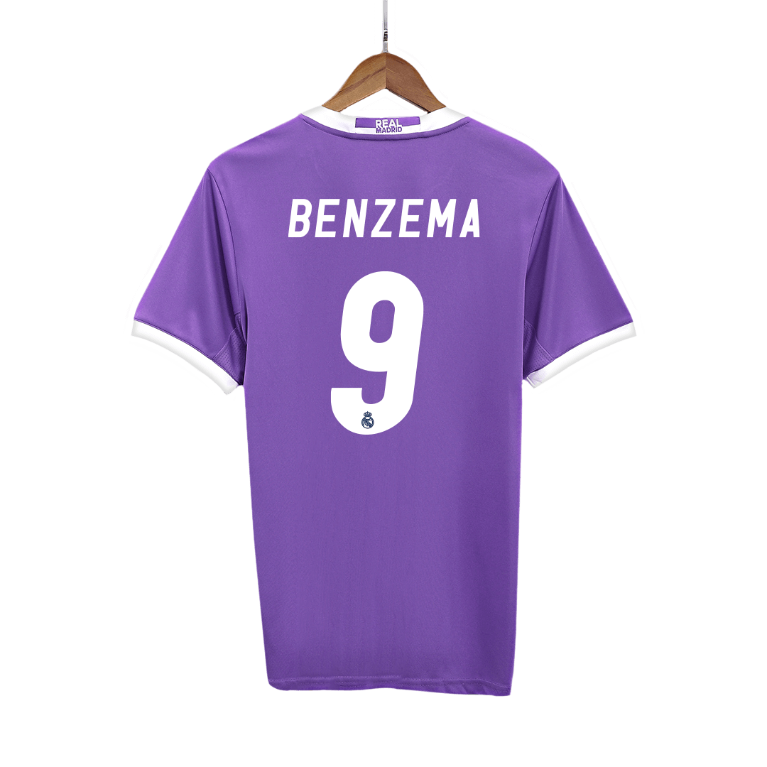 Retro Real Madrid Borta Fotbollströja BENZEMA #9 2016/17