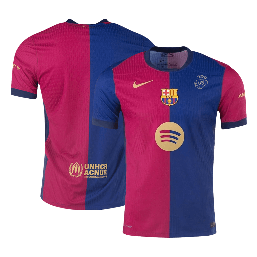 Barcelona Hemma Fotbollströja 2024/25 Autentisk - 125-årsjubileum(Spotify-logotyp utan text)