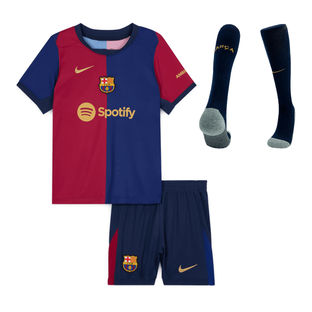 Barcelona Hemma Fotbollströja 2024/25 Fotbollssats Barn