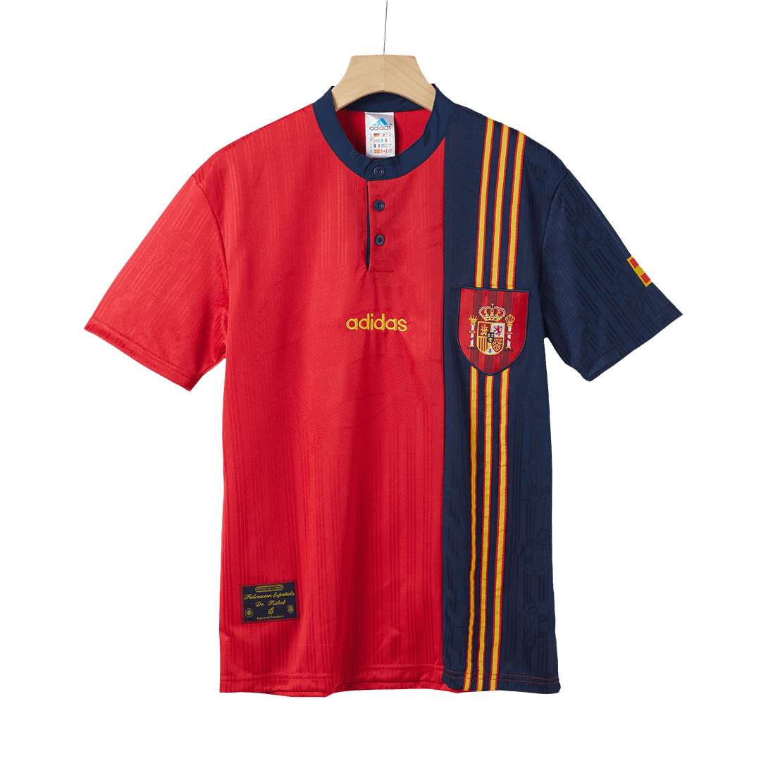 Spanien Hemma Fotbollströjor 1996 Retro