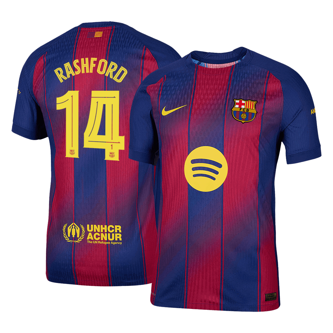 RASHFORD #14 Barcelona Tröja 2025/26 Hemma Autentisk - UCL