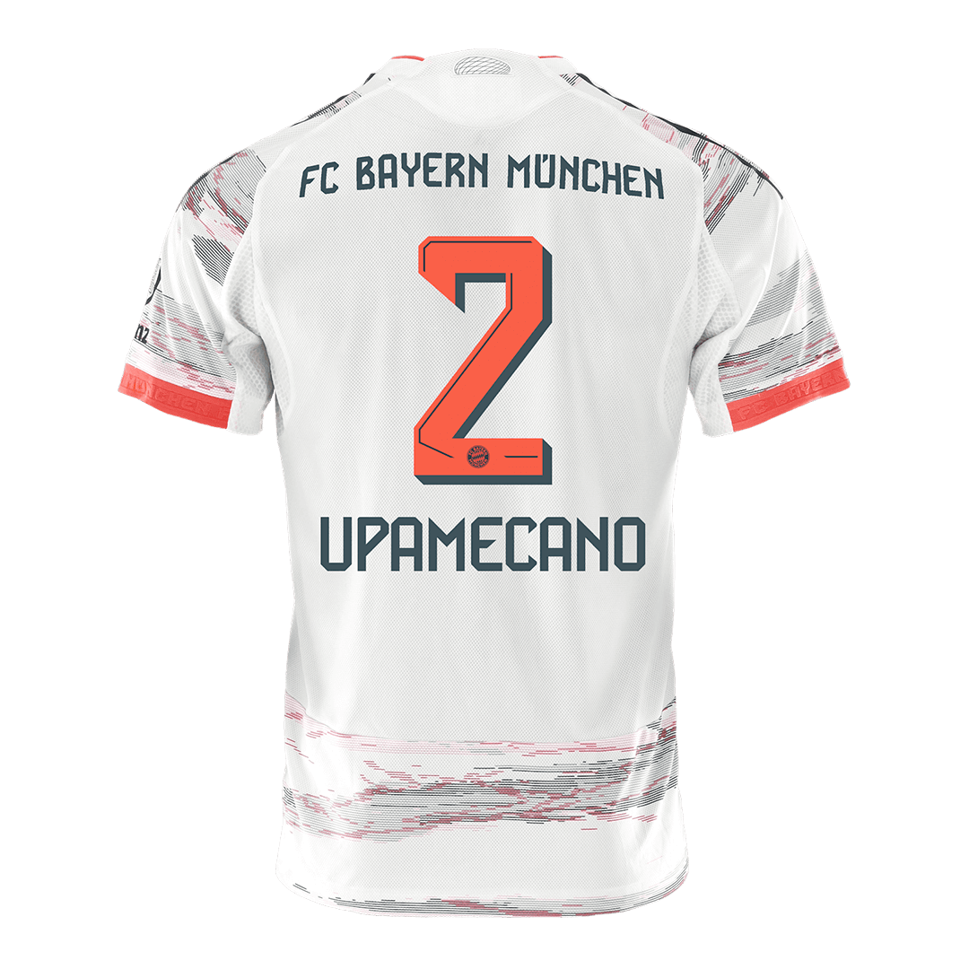 Bayern Munich Tröja UPAMECANO #2 2025/26 Borta Autentisk Vit