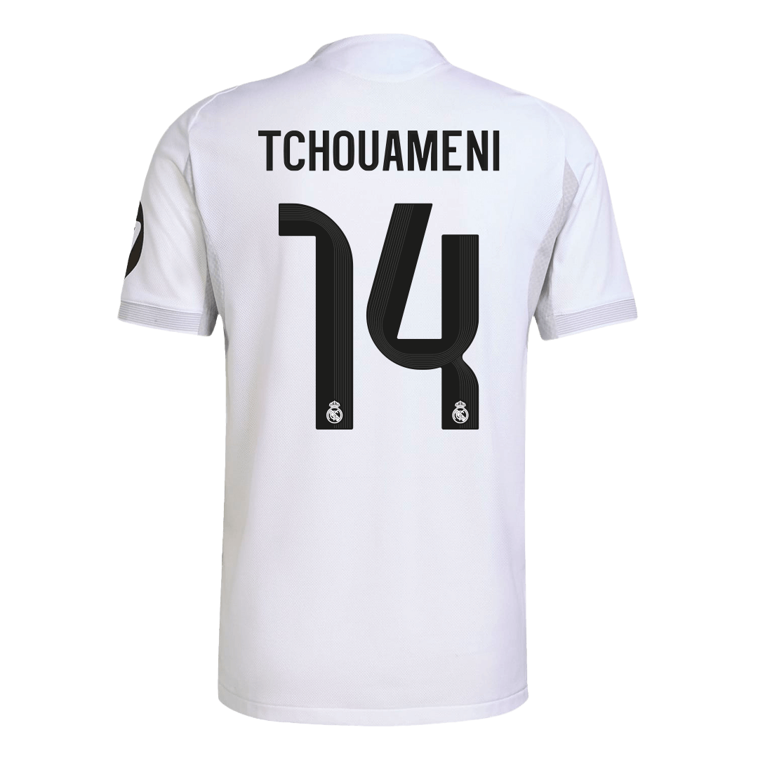 Real Madrid Tröja TCHOUAMENI #14 2025/26 Hemma Autentisk Vit