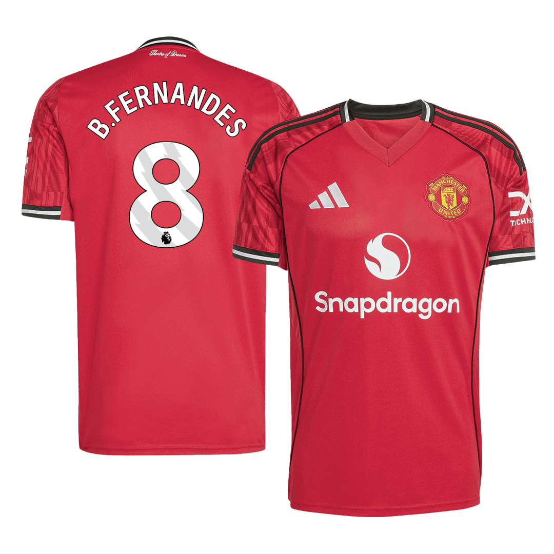 B.FERNANDES #8 Manchester United Tröja 2025/26 Hemma stora storlekar