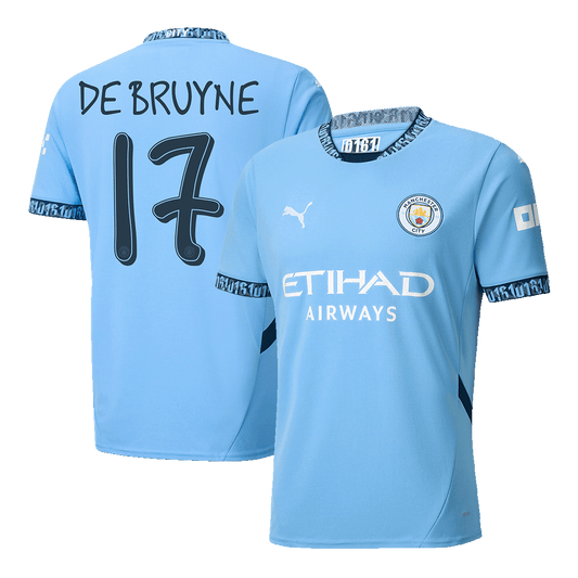 Manchester City Hemma Fotbollströja DE BRUYNE #17 2024/25 - UCL-1