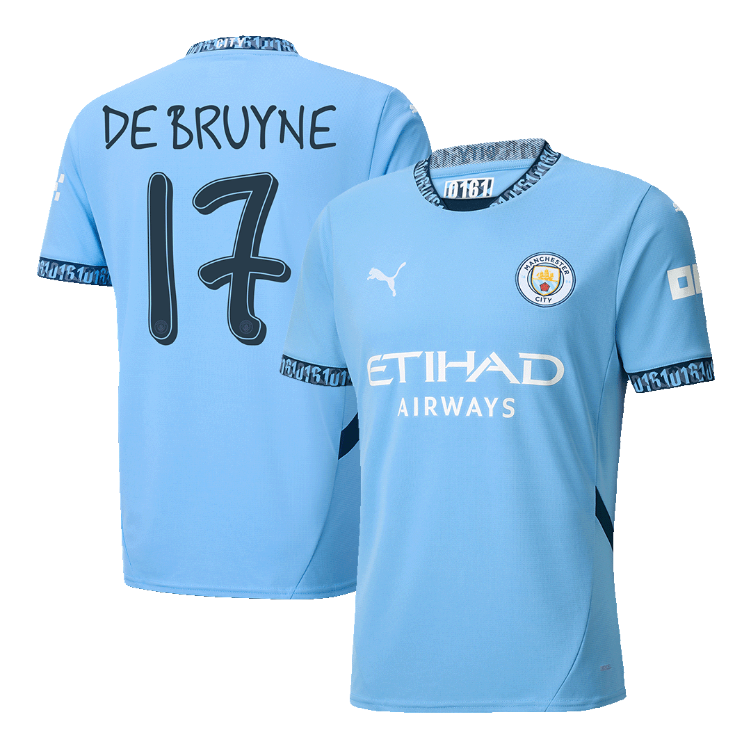 Manchester City Hemma Fotbollströja DE BRUYNE #17 2024/25 - UCL