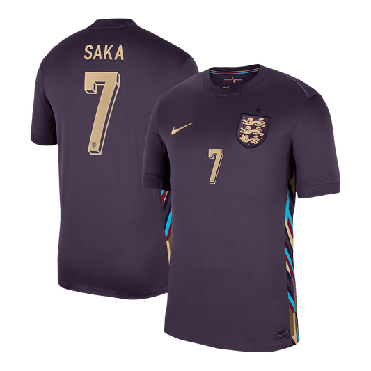 England Borta Fotbollströjor SAKA #7 Euro 2024
 Premium
