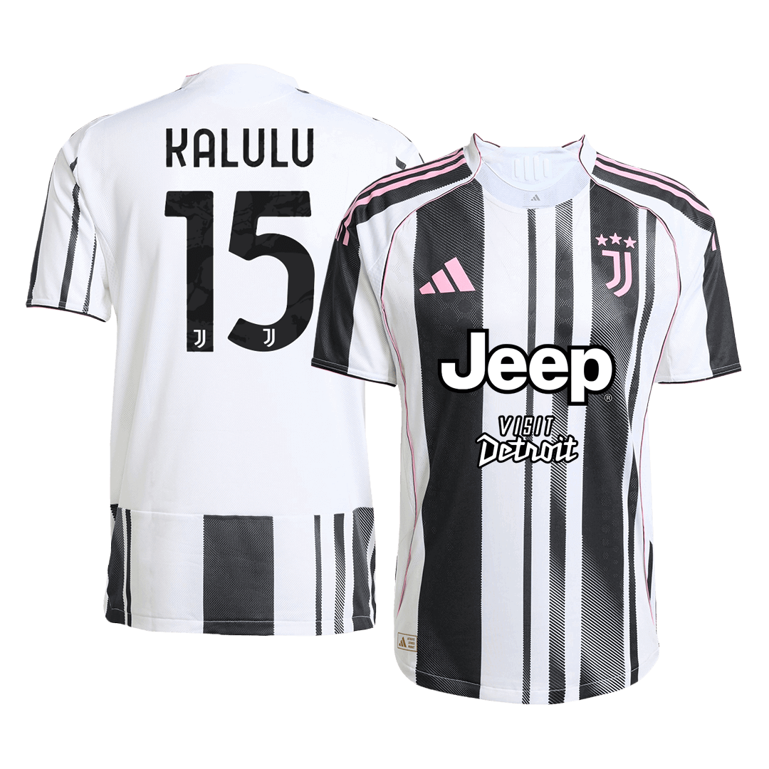 Juventus Tröja KALULU #15 2025/26 Hemma Autentisk Svart & Vitt-2