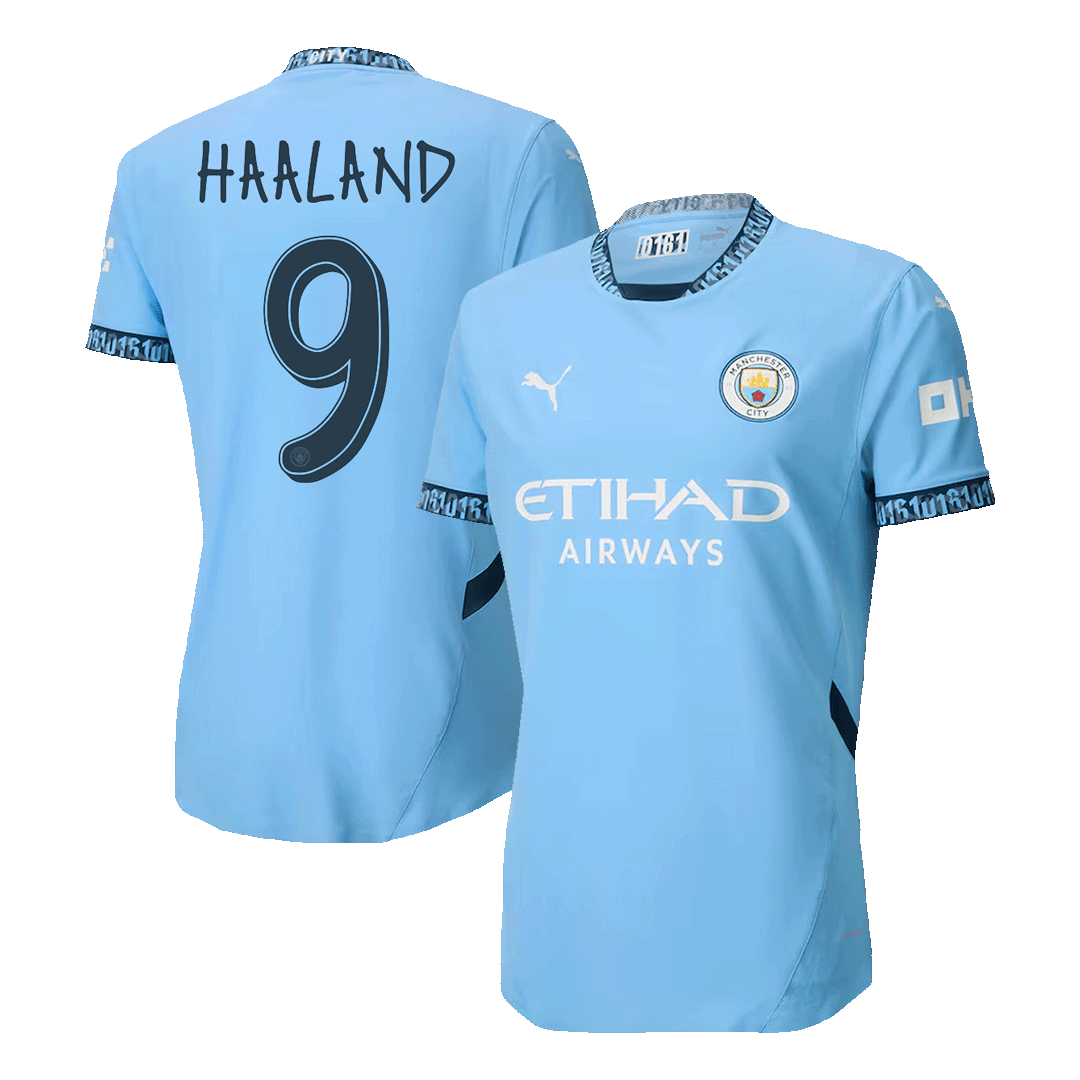 Manchester City Hemma Fotbollströja HAALAND #9 2024/25 Autentisk - UCL