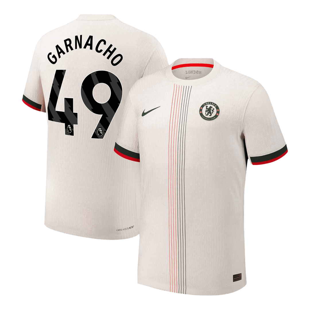 Chelsea Tröja GARNACHO #49 2025/26 Borta Autentisk Vit